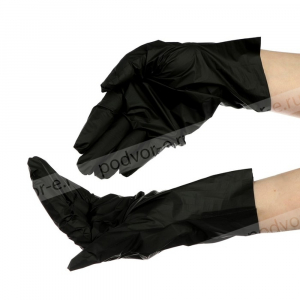 Перчатки виниловые черные (50 пар)