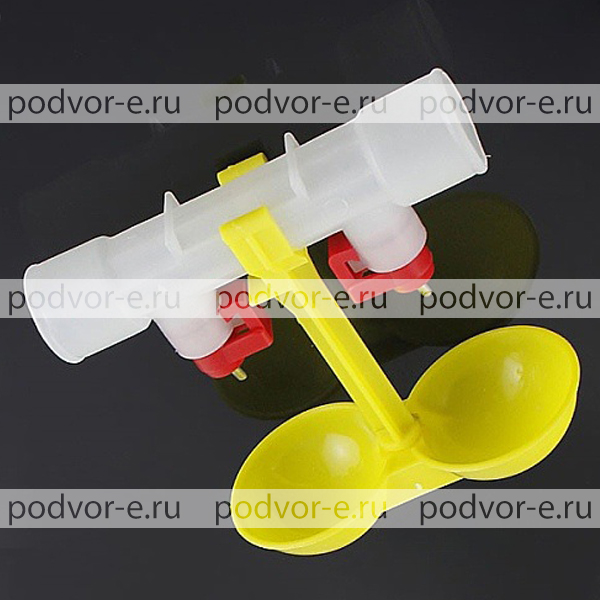 Поилка ниппельная двойная с каплеуловителем