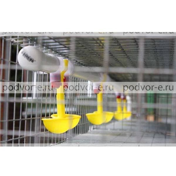Поилка ниппельная двойная с каплеуловителем