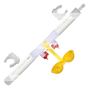 Комплект Ниппельная двойная поилка в сборе