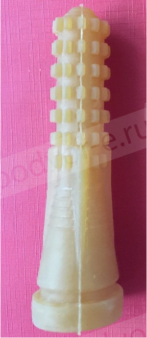 Перосъёмные пальцы желтые ребристые 9 см